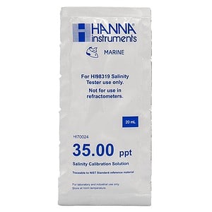 Hanna – Salinity Calibration Solution 35ppt 20 mL – SINGLE HL98319