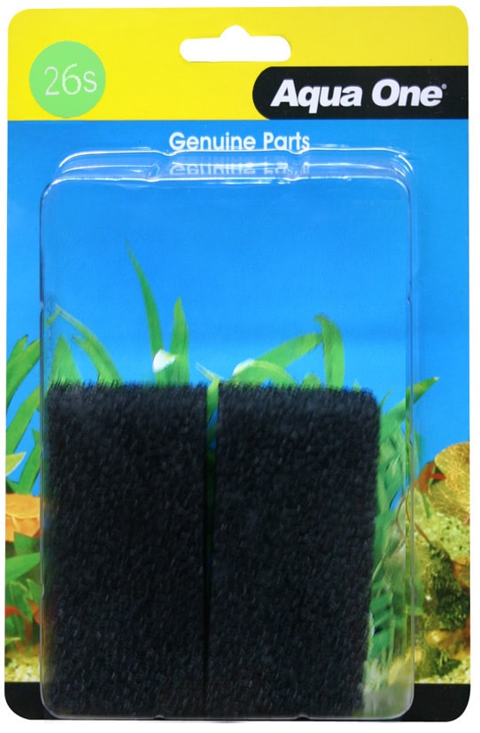 AQUA ONE SPONGE 26S - 2 PACK FOR MAXI 102F INTERNAL FILTER (25026S)