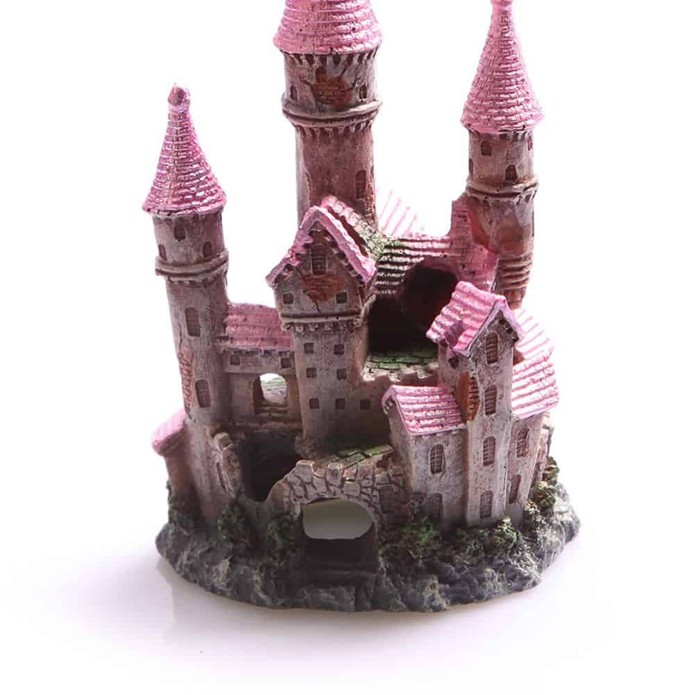 Ornament Ruined Castle Large 12x11x21cm (pink)
