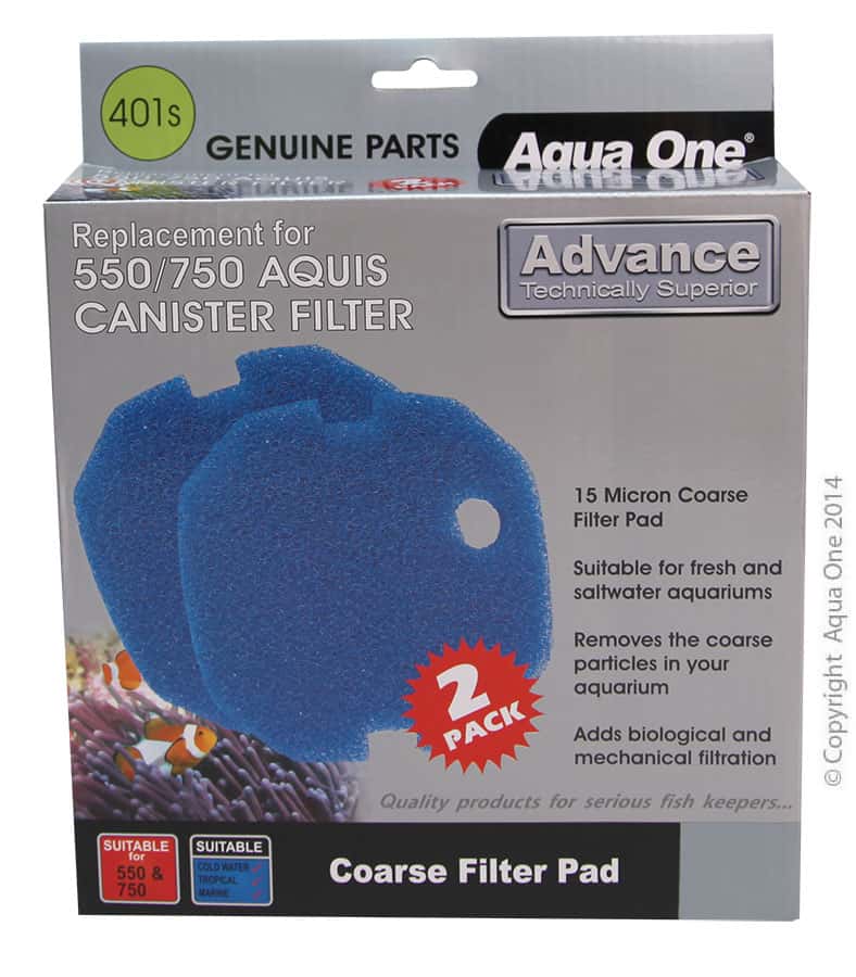 Aqua One Sponge 15ppi 2pk 401s - Aquis 550/750 - 25401s
