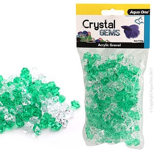 Aqua One Crystal Gems Acrylic Betta Gravel 145g 15mm Lucky Charm
