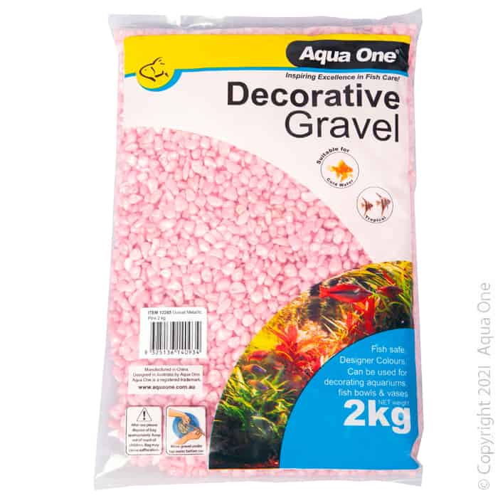 Aqua One Gravel Metallic Pink 2kg