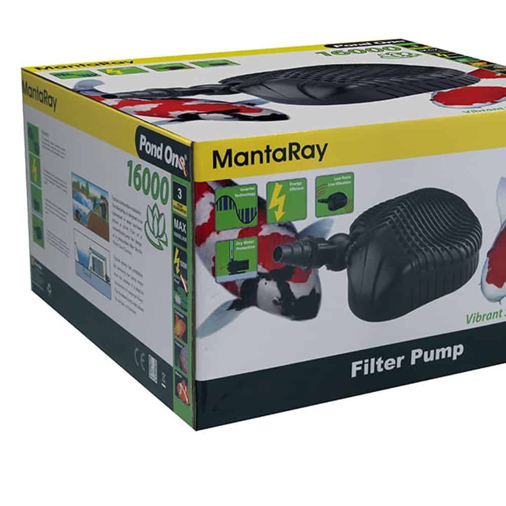 Pond One MantaRay 16000 Filter Pump 16000LH 6.5mh H 10m Cable
