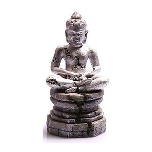 Ornament Meditating Buddha 9×8.5×17.5cm (silver)