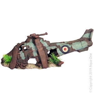 Ornament Ruined Helicopter M 40x13x15cm