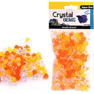Aqua One Crystal Gems Acrylic Betta Gravel 145g 15mm Sunset