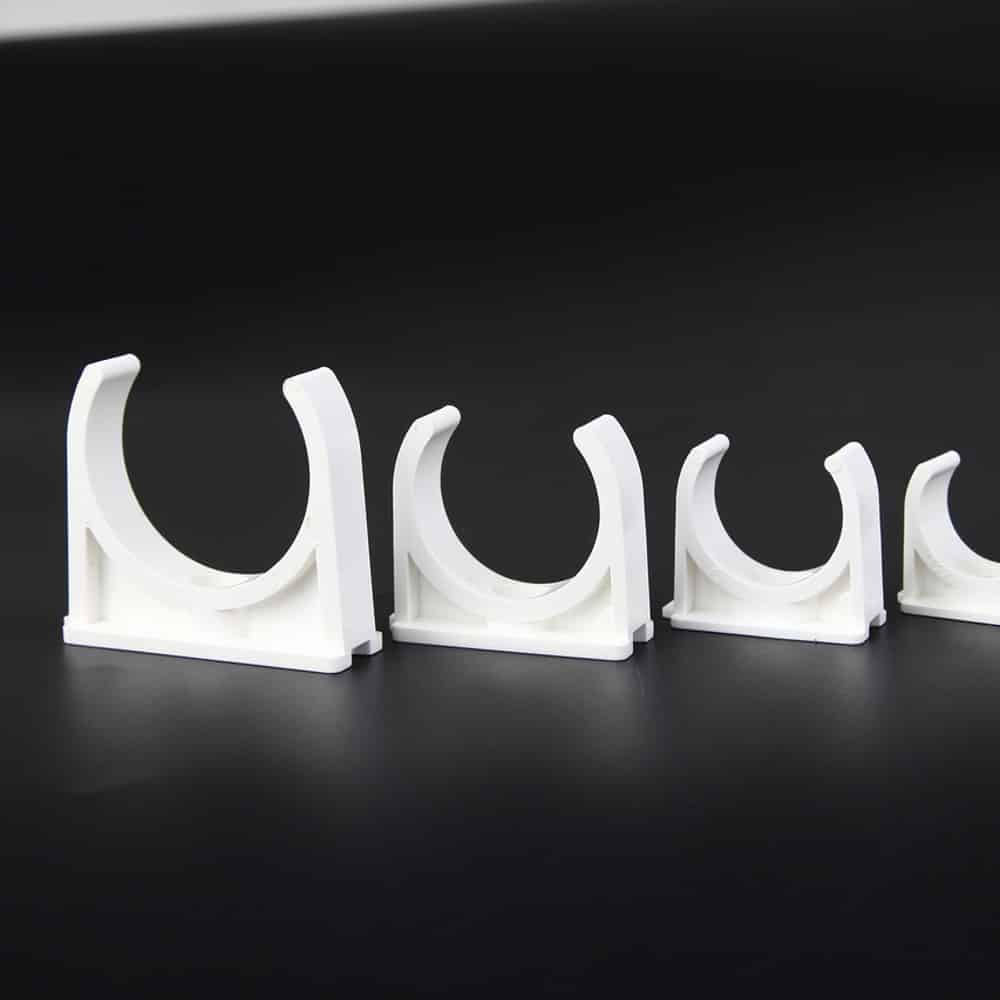 White DIN Pipe Clip