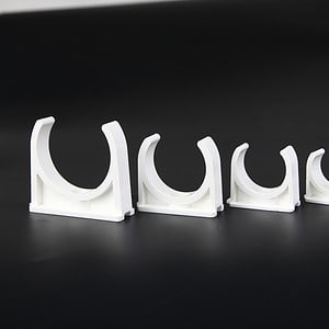 White DIN Pipe Clip