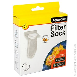 Aqua One 200 Micron Filter Sock Round with Holder 12 x 11.5 x 26.5cm