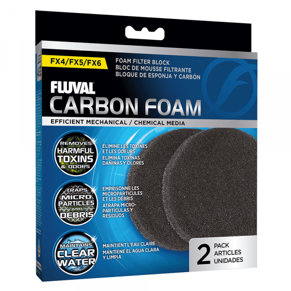 Fluval FX4/FX5/FX6 Carbon Foam 2 Pack