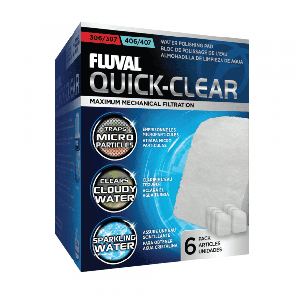 Fluval QuickClear Water Polishing Pad for 306307  406407 6 Pack