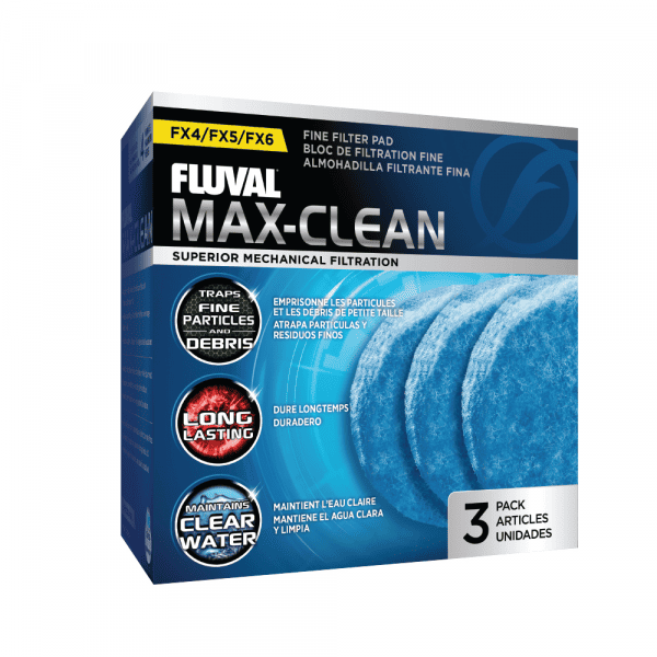 Fluval FX4/FX5/FX6 MaxClean Fine Filter Pads 3 Pack