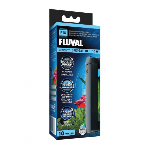 Fluval P10 Preset Submersible Heater 10W 135cm 10L