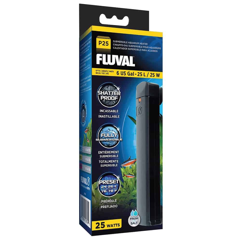 Fluval P25 Preset Submersible Heater 25W 15cm 25L
