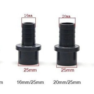 Grey DIN PVC to Soft Tube Connector