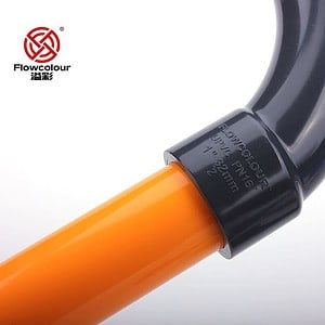 Grey DIN 90 Degree Crescent Moon Elbow