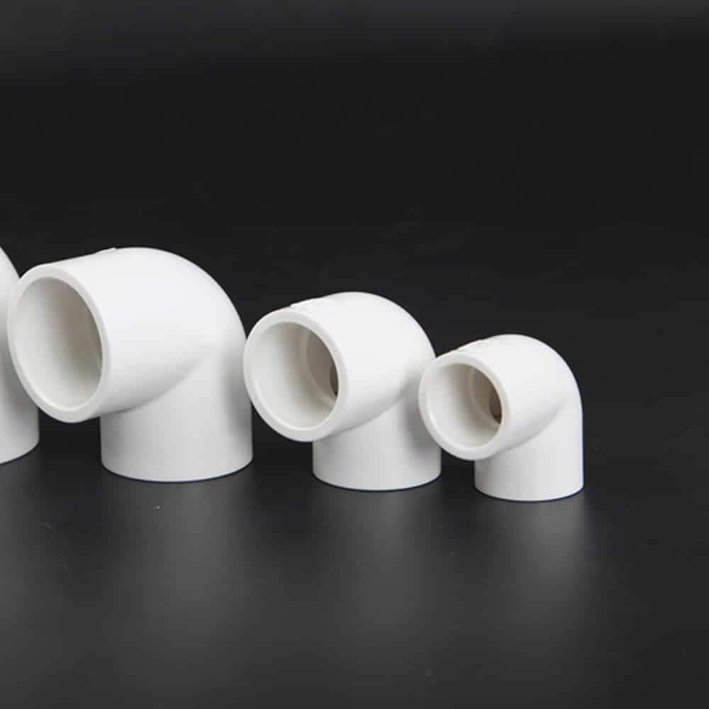 White DIN 90 Degree Elbow