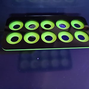 10 Hole Frag Rack Black-Neon Yellow