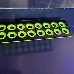 16 Hole Frag Rack Black-Neon Yellow
