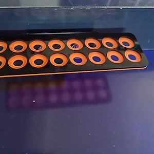 16 Hole Frag Rack Black-Neon Orange