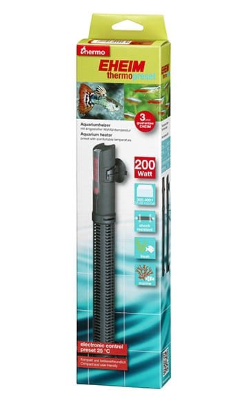 EHEIM thermopreset 200 - preset aquarium heater at 25ºC for aquariums up to 400l