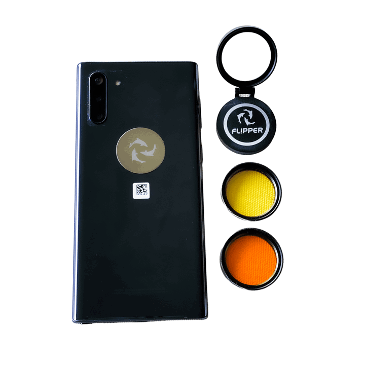 Flipper Flip-Kick Phone Filter Aquarium Reef Lens with Orange and Yellow Lenses - Image 2