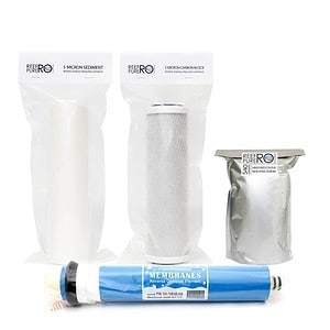 4 Stage Filter Kit ” DI Resin & Single 50GPD Membrane
