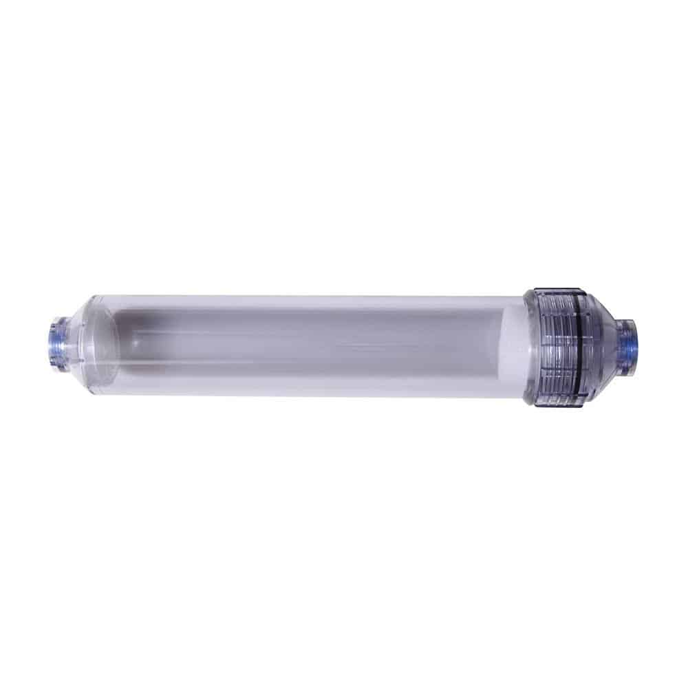 10"X 2"Clear In-Line Housing With 1/4"  Portholes