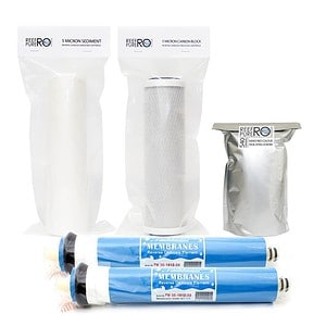 4 Stage Filter Kit ” DI Resin & Twin 50GPD Membranes