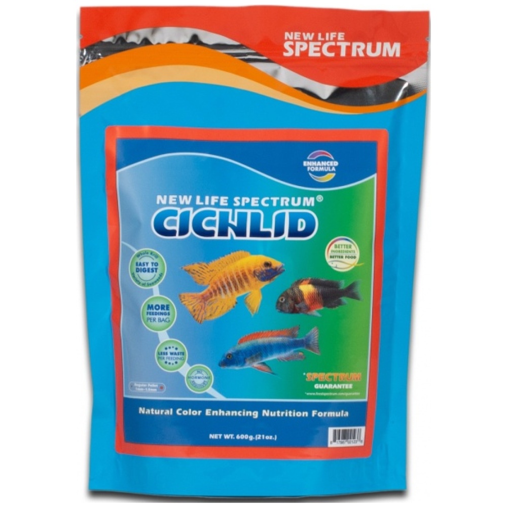 New Life Spectrum Cichlid Pellet 1.0-1.5mm - 600g - Slow Sinking