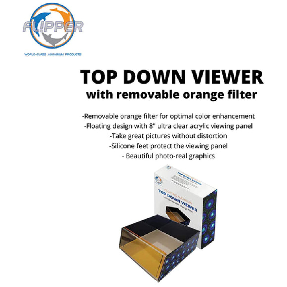 Flipper Top Down Viewer with Removable Orange Filter - 8" Ultra Clear Viewing Area - Image 3