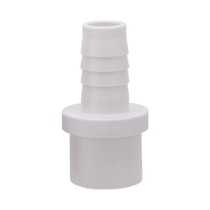 White DIN PVC to Soft Tube Connector