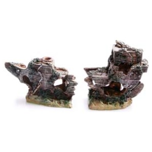 Ornament Shipwreck Sm 25×12.5cm 2 Pce