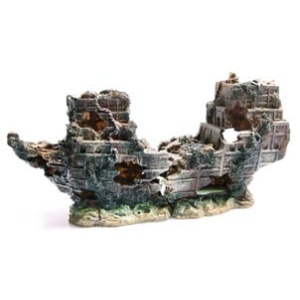 Ornament Shipwreck Med 43x21cm 2 Pce