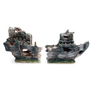 Ornament Shipwreck Lg 70x33cm 2 Pce