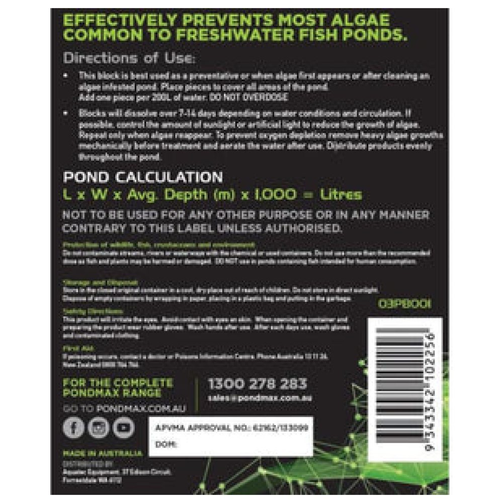 PondMAX Algae Block 60g - Image 2