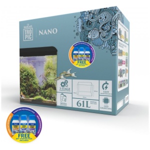 Bioscape Nano Aquarium Unit Black 61ltr 58x29x49cm