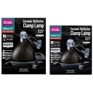 Arcadia Reflector Clamp Lamp + Ceramic E27 Lampholder GR – 14cm