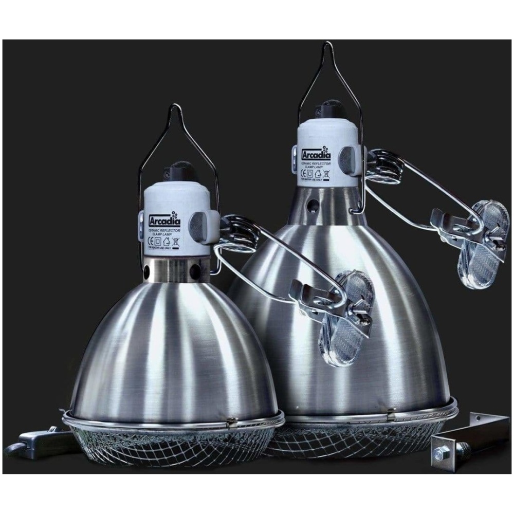Arcadia Reflector Clamp Lamp + Ceramic E27 Lampholder SS - 14cm - Image 2