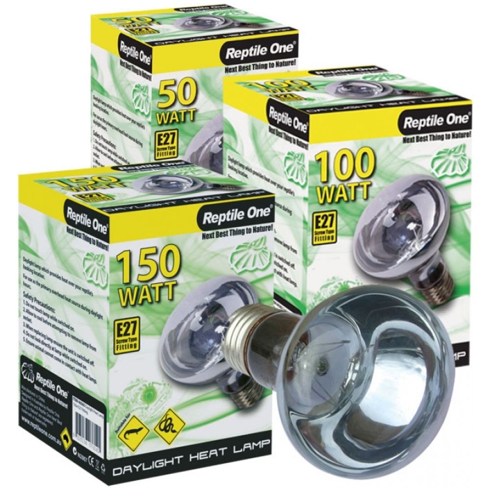 Reptile One Daylight Heat Lamp 50w E27 Screw Fitting