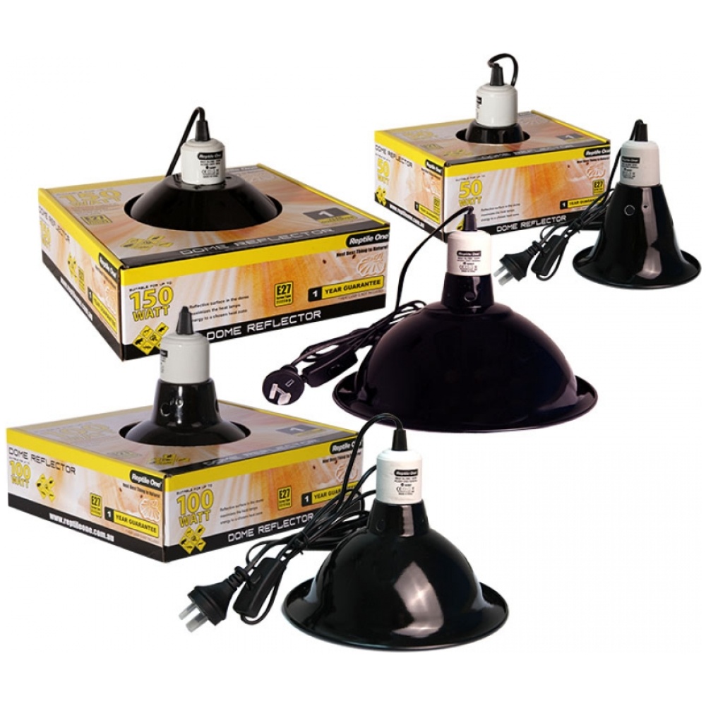 Reptile One Dome Reflector Ceramic Suit Up To 100w E27 Screw Fitting 22cm