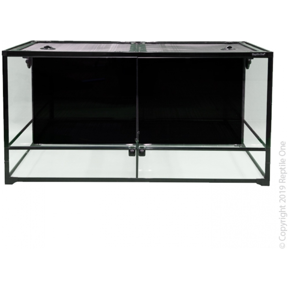 Reptile One RTF 1260HTD Glass Hinged Door Terrarium With Divider 120x60x60cm