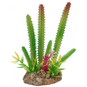 Eco Tech Multi Desert Cactus With Plant And Rock 15Cm