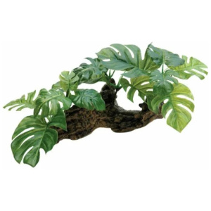 Reptile One Ornament Driftwood With Plastic Plant Md 37X24X18Cm