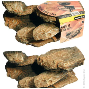 Reptile One Rock Cave Modular Stackable Heat Mat Ready – Large 28.8 X 11.2 X 19Cm