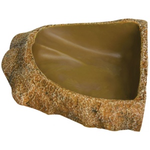 Reptile One Dyno Rock Bowl Corner Fit Deep Dish 22.2x20x8cm
