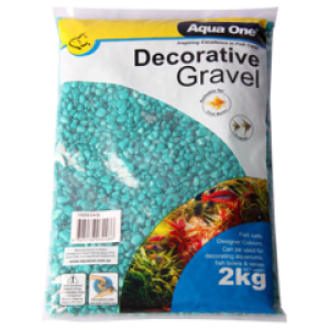 Decorative Gravel 2kg Aqua 7mm