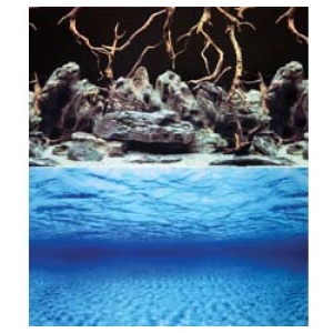 Background 30cm X 1m Sea View Rock & Wood Double Fresh Marine( Per Meter)