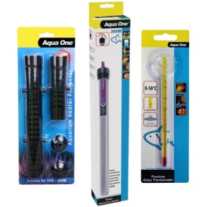 Aqua One Glass Heater 300w – 35.5cm Kit (3pk)