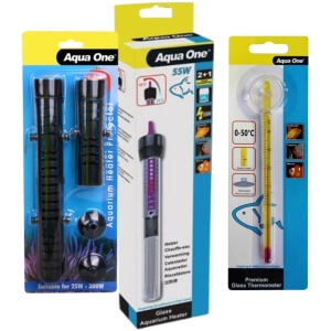 Aqua One Glass Heater 55w 20.5cm Kit (3pk)